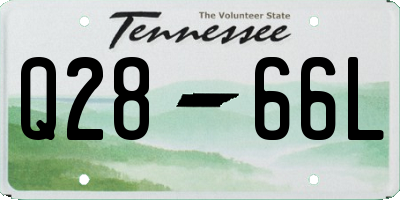 TN license plate Q2866L