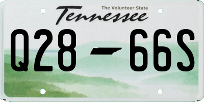 TN license plate Q2866S