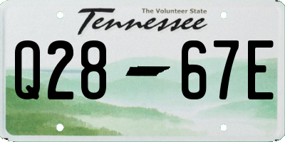 TN license plate Q2867E