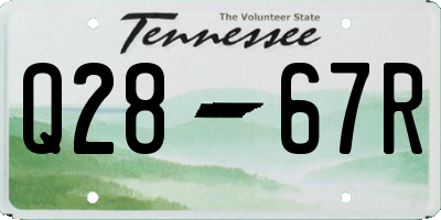 TN license plate Q2867R