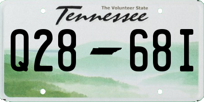 TN license plate Q2868I