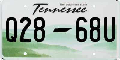 TN license plate Q2868U