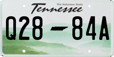 TN license plate Q2884A