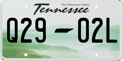 TN license plate Q2902L
