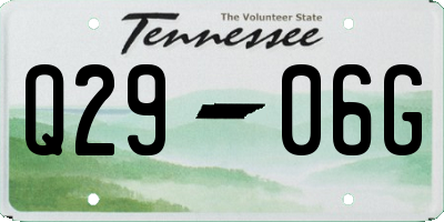 TN license plate Q2906G