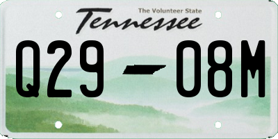 TN license plate Q2908M