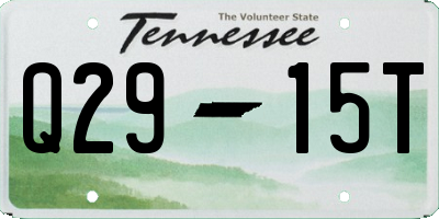 TN license plate Q2915T