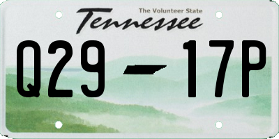TN license plate Q2917P