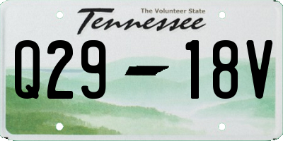 TN license plate Q2918V