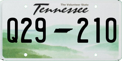 TN license plate Q2921O