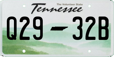 TN license plate Q2932B