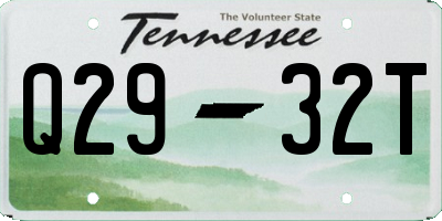 TN license plate Q2932T