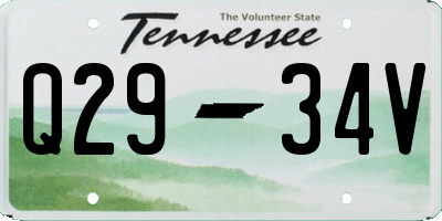 TN license plate Q2934V