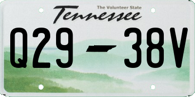 TN license plate Q2938V