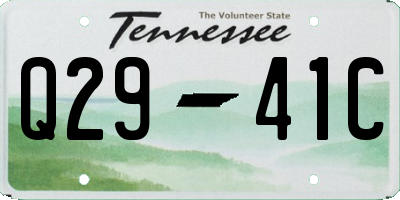 TN license plate Q2941C