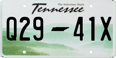 TN license plate Q2941X