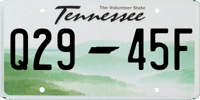 TN license plate Q2945F