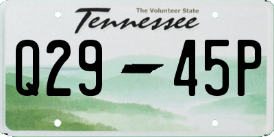 TN license plate Q2945P