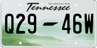 TN license plate Q2946W