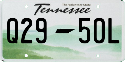 TN license plate Q2950L
