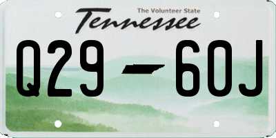 TN license plate Q2960J