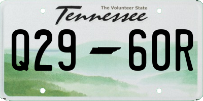 TN license plate Q2960R