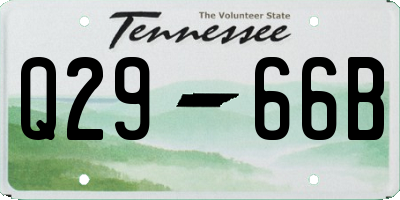 TN license plate Q2966B