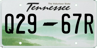 TN license plate Q2967R