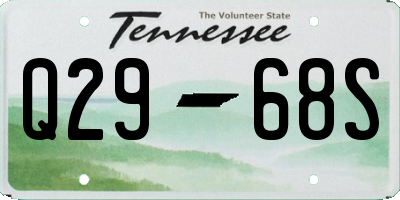TN license plate Q2968S