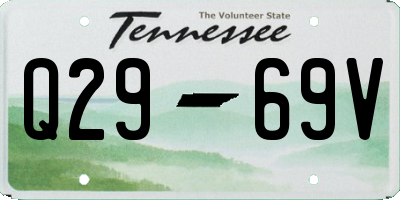 TN license plate Q2969V