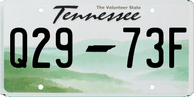TN license plate Q2973F