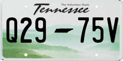 TN license plate Q2975V