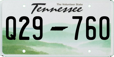 TN license plate Q2976O