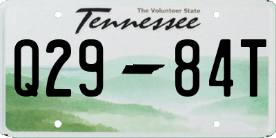 TN license plate Q2984T
