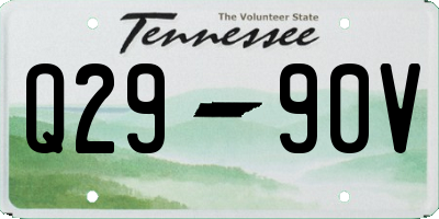 TN license plate Q2990V