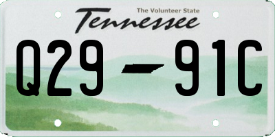 TN license plate Q2991C