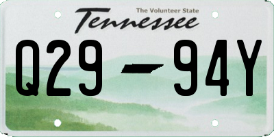TN license plate Q2994Y