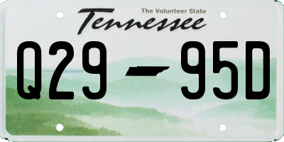TN license plate Q2995D