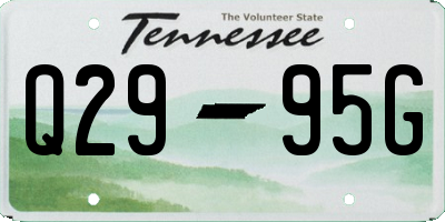 TN license plate Q2995G
