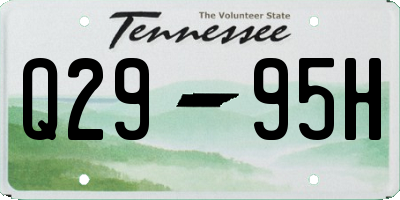TN license plate Q2995H