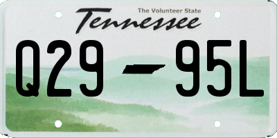 TN license plate Q2995L