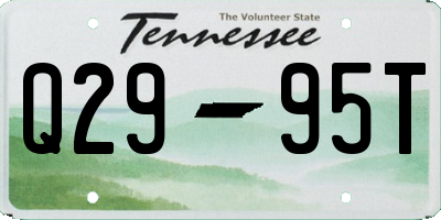 TN license plate Q2995T