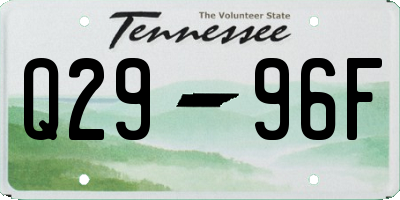 TN license plate Q2996F