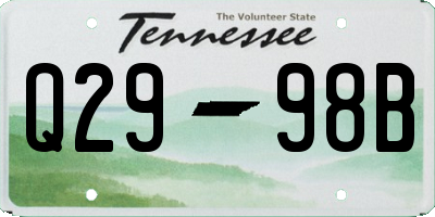 TN license plate Q2998B