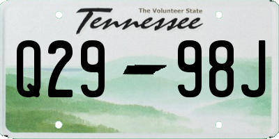 TN license plate Q2998J