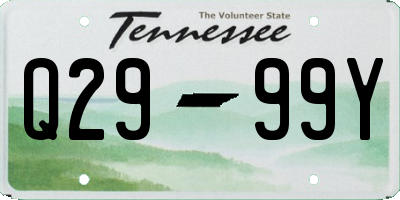 TN license plate Q2999Y