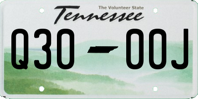 TN license plate Q3000J