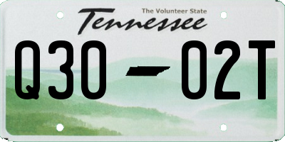 TN license plate Q3002T