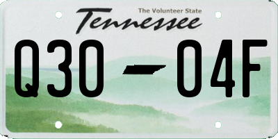 TN license plate Q3004F