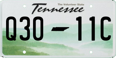 TN license plate Q3011C